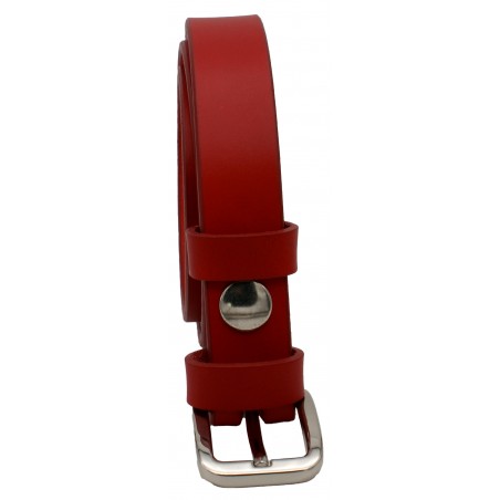 Ceinture Rouge 2,5 cm boucle 6
