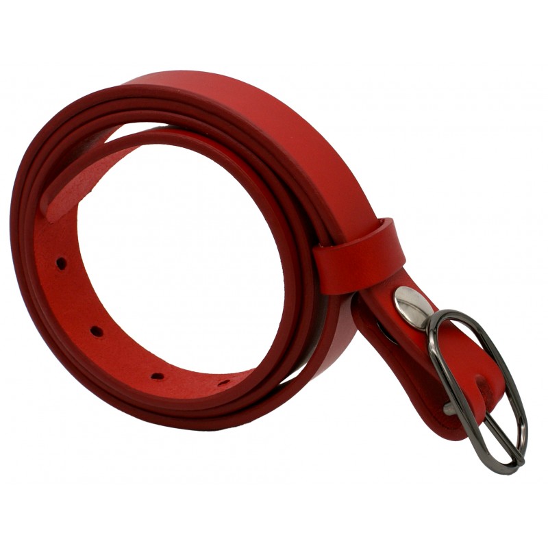 Ceinture Rouge 2,5 cm boucle 8