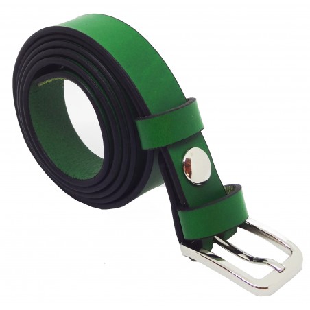 Ceinture Verte Forêt 2,5 cm boucle 6