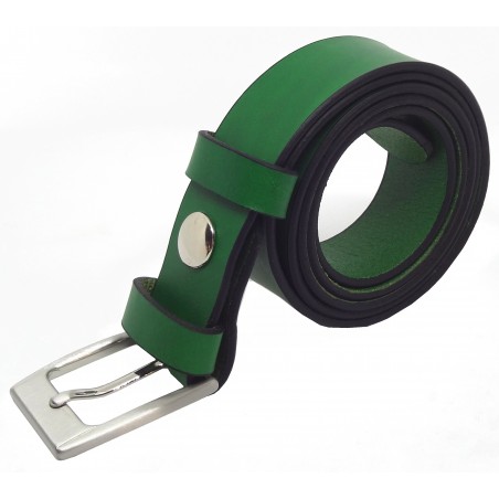 Ceinture Vert Forêt 3 cm boucle 1