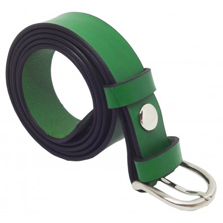 Ceinture Vert Forêt 3 cm boucle 6