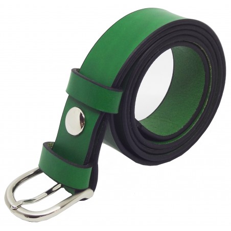 Ceinture Vert Forêt 3 cm boucle 6