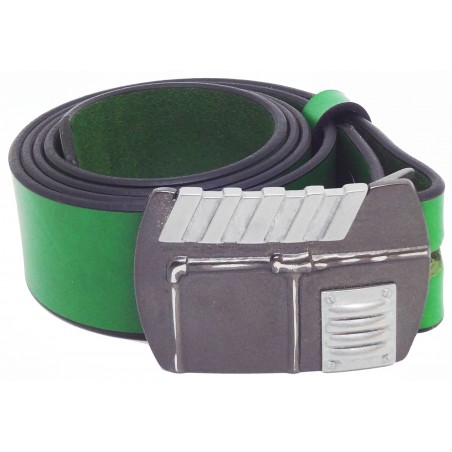 Ceinture en cuir Vert Forêt 4 cm boucle Steampunk 22