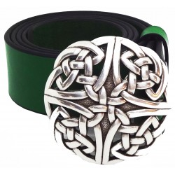 Ceinture en cuir Vert 4 cm...