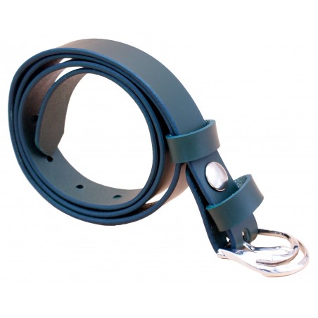 Ceinture en cuir Vert Olive 2,5 cm boucle 1