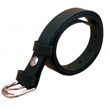 Ceinture en cuir Vert Olive 2,5 cm boucle 5