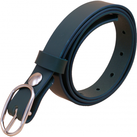 Ceinture en cuir Vert Olive 2,5 cm boucle 7