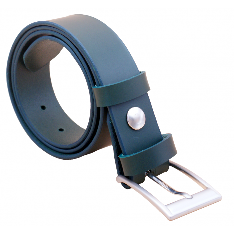 Ceinture artisanale en cuir Vert Olive de 3,5...