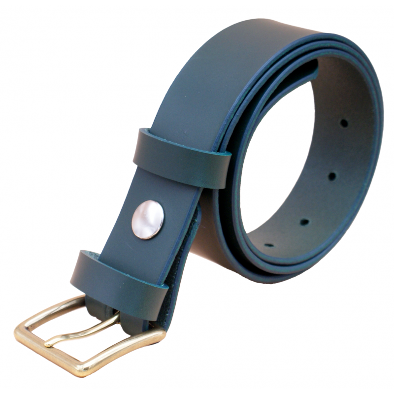 Ceinture artisanale en cuir Vert Olive de 3,5...