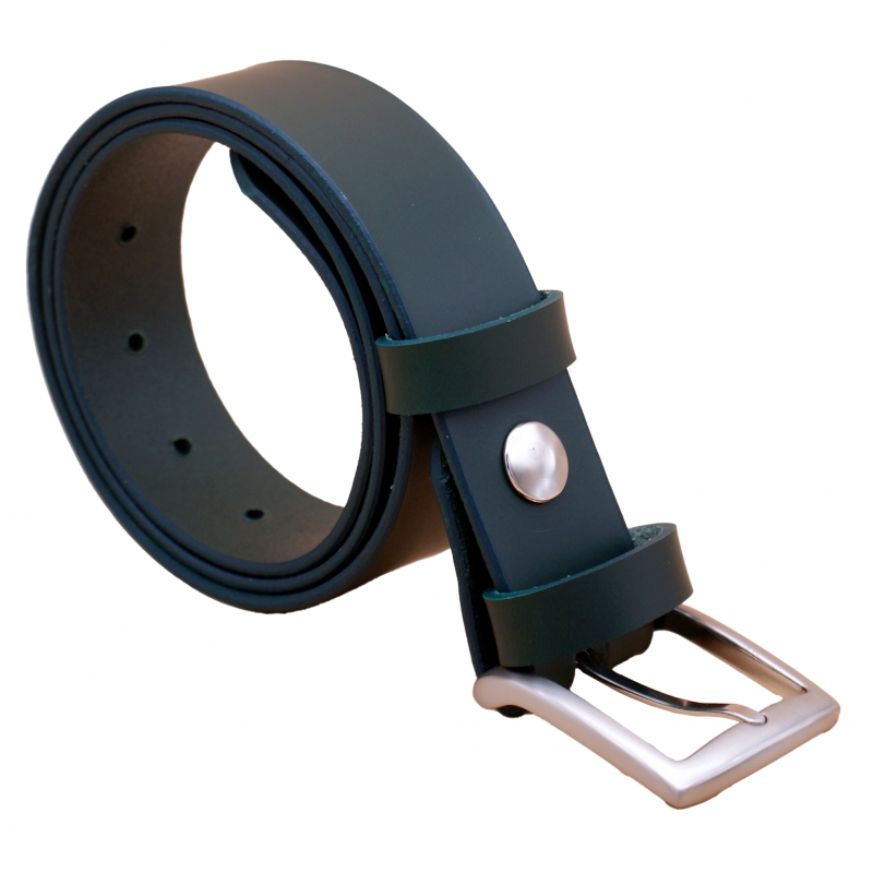 Ceinture artisanale en cuir Vert Olive de 3,5...