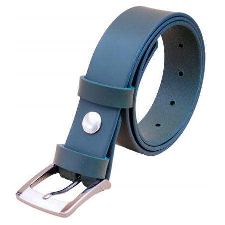 Ceinture artisanale en cuir Vert Olive de 3,5 cm boucle 5