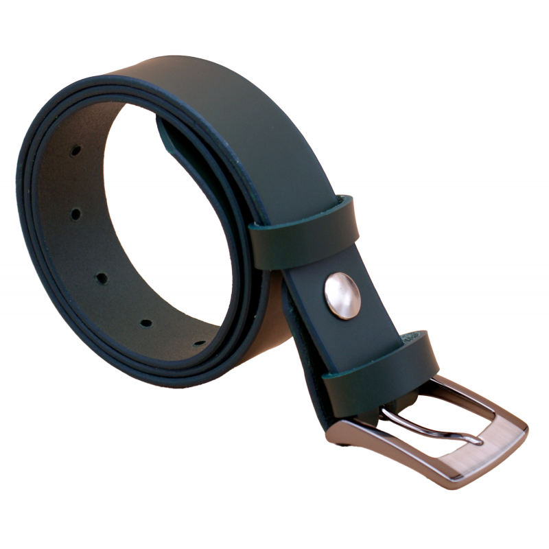 Ceinture artisanale en cuir Vert Olive de 3,5...