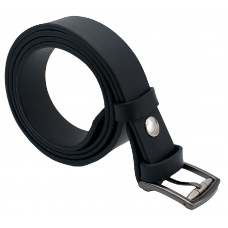 Ceinture noire classique 3,5 cm boucle 12