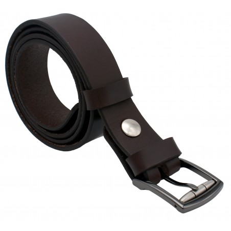 Ceinture Marron foncé 3,5 cm boucle 12