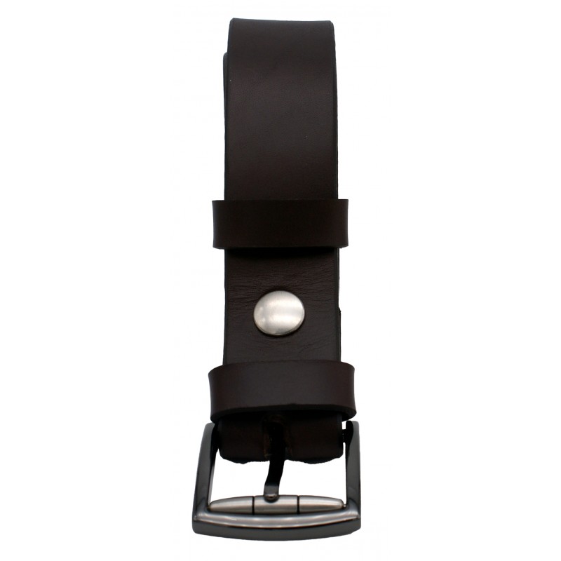 Ceinture Marron foncé 3,5 cm boucle 12