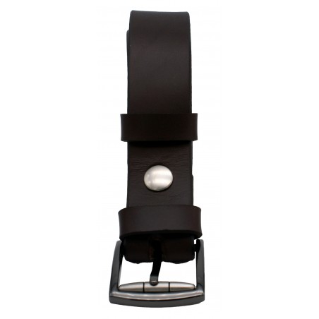 Ceinture Marron foncé 3,5 cm boucle 12