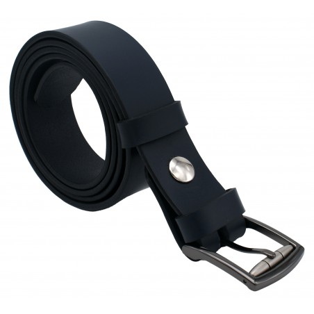 Ceinture Bleu marine classique 3,5 cm boucle 12