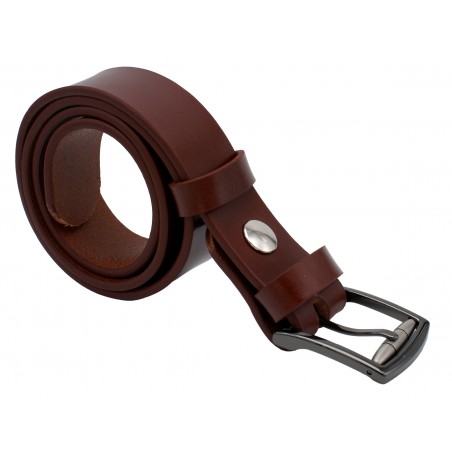 Ceinture Cognac 3,5 cm boucle 12
