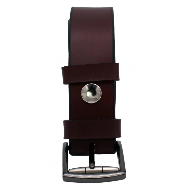 Ceinture Bordeaux classique 3,5 cm boucle 12