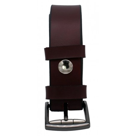 Ceinture Bordeaux classique 3,5 cm boucle 12