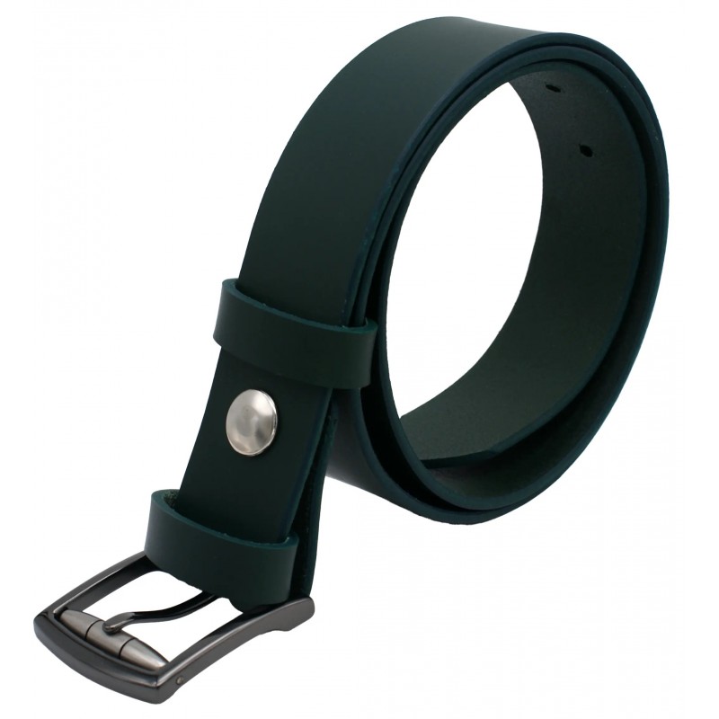 Ceinture artisanale en cuir Vert Olive de 3,5...