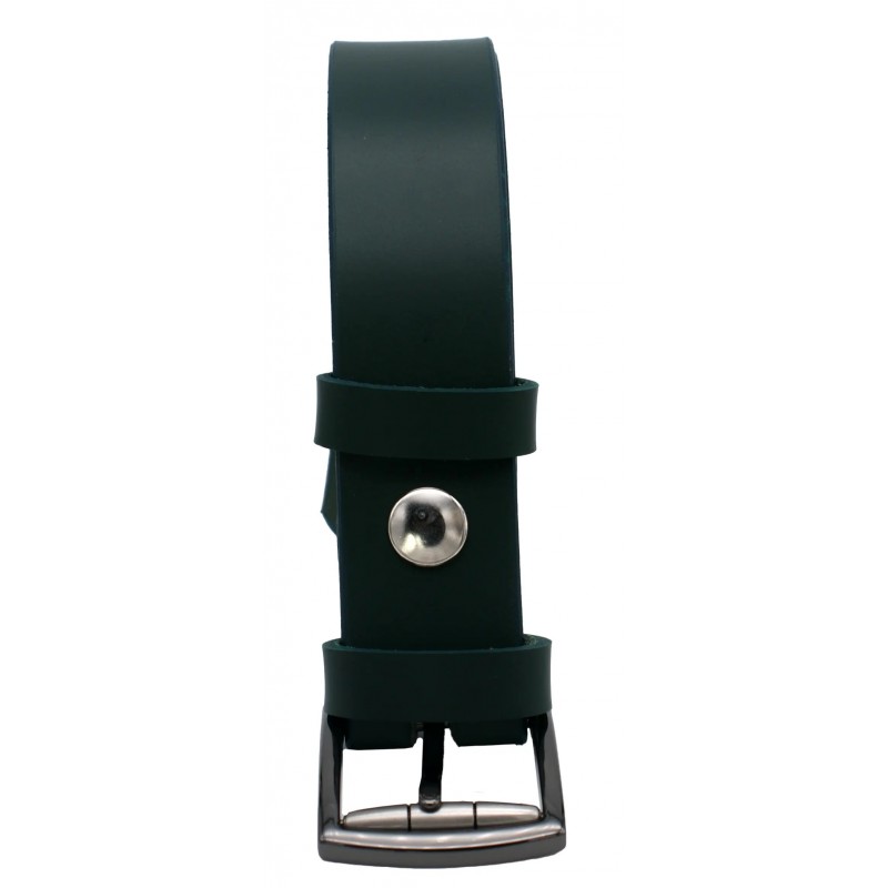 Ceinture artisanale en cuir Vert Olive de 3,5...