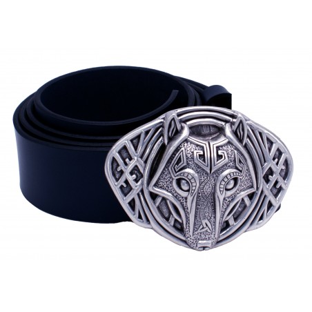 Ceinture Bleu Marine classique 4 cm Plaque Loup 37