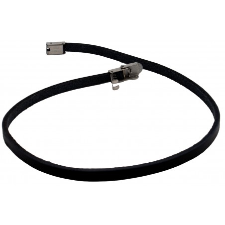 Bracelets cuir 5 mm fermoir en acier inoxydable