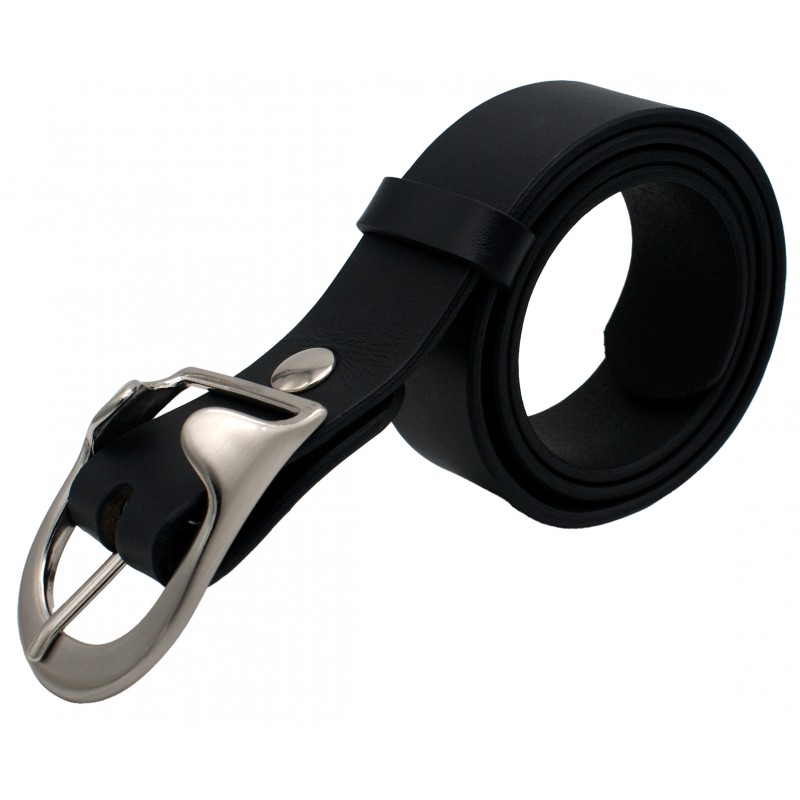 Ceinture noire classique 4 cm boucle 14