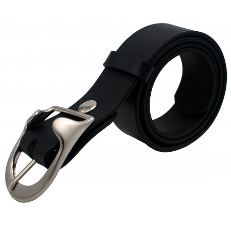 Ceinture noire classique 4 cm boucle 14