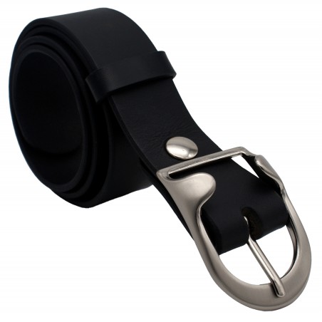 Ceinture noire classique 4 cm boucle 14