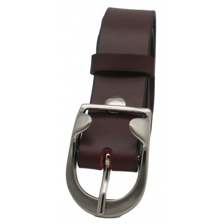 Ceinture Bordeaux 4 cm boucle 14