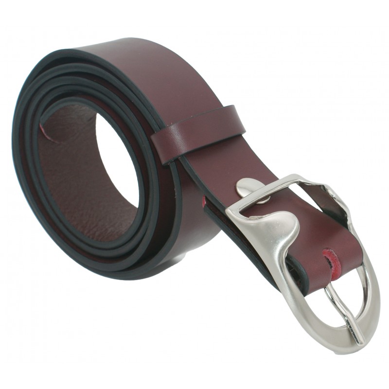 Ceinture Bordeaux 4 cm boucle 14
