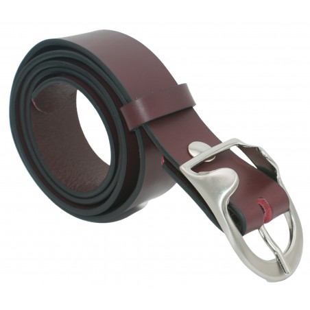 Ceinture Bordeaux 4 cm boucle 14