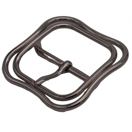 Boucle de ceinture double argenté 4 cm modèle 52