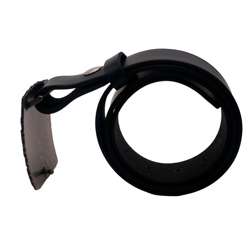 Ceinture noire classique 4 cm Boucle tête de...