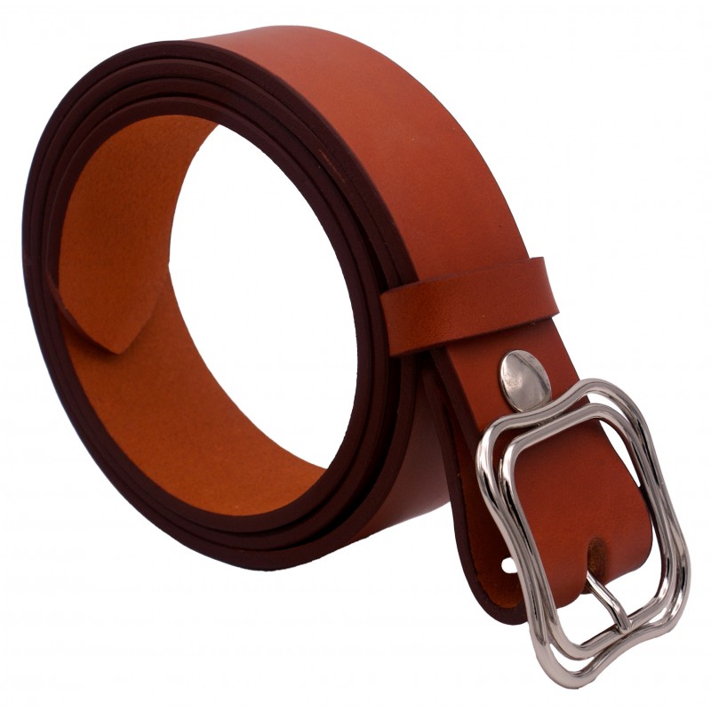 Ceinture Camel 4 cm boucle double 52