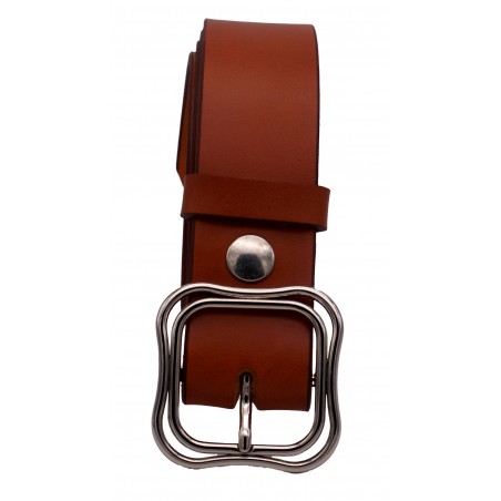 Ceinture Camel 4 cm boucle double 52