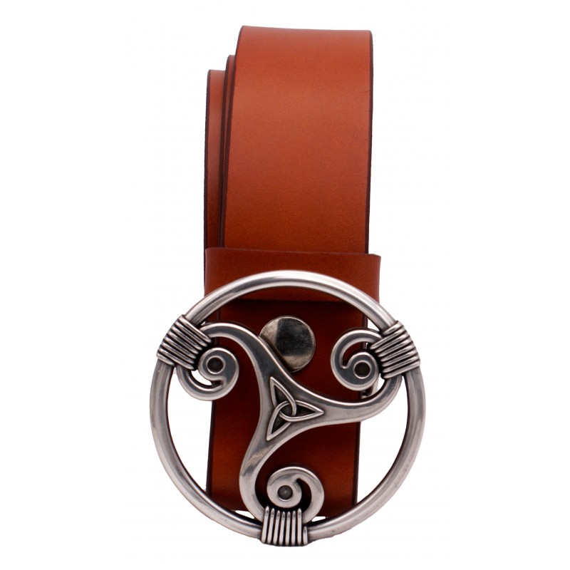 Ceinture Camel classique 4 cm Boucle Triskel 29