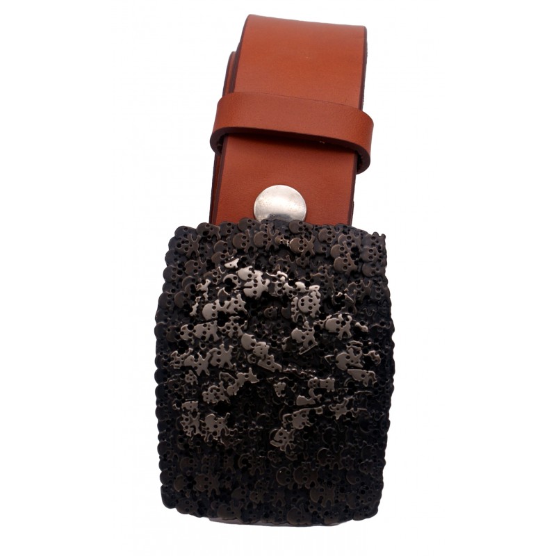 Ceinture Camel classique 4 cm Boucle Tête de...