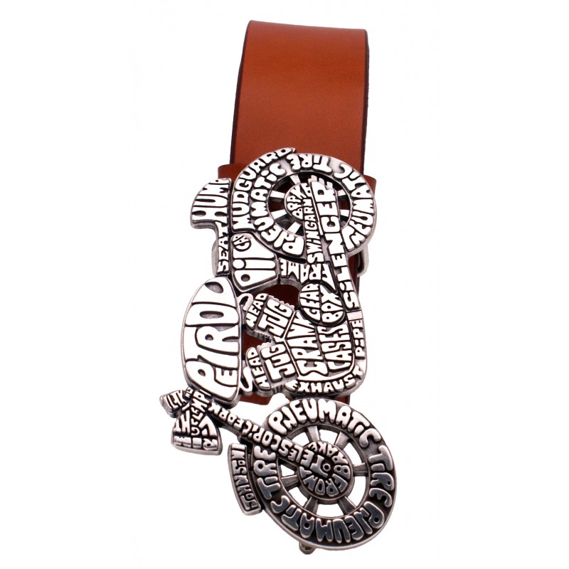 Ceinture Camel classique 4 cm Boucle Moto...