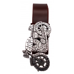 Ceinture Cognac 4 cm boucle Moto Vintage 55 2