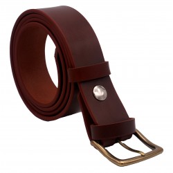 Ceinture Cognac 4 cm boucle Laiton 53 2