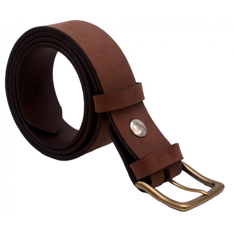 Ceinture artisanale en cuir Old river 4 cm...