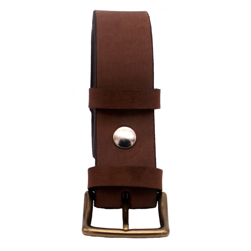 Ceinture artisanale en cuir Old river 4 cm...