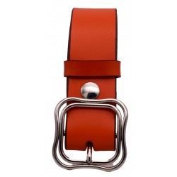 Ceinture Orange 4 cm boucle Double 52 2