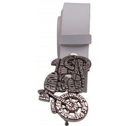 Ceinture artisanale en cuir blanc 4 cm boucle Moto... 2