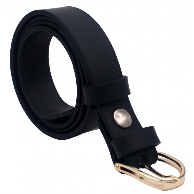 Ceinture noire classique 3 cm boucle 15