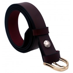 Ceinture Bordeaux classique 3 cm boucle dorée 15 2