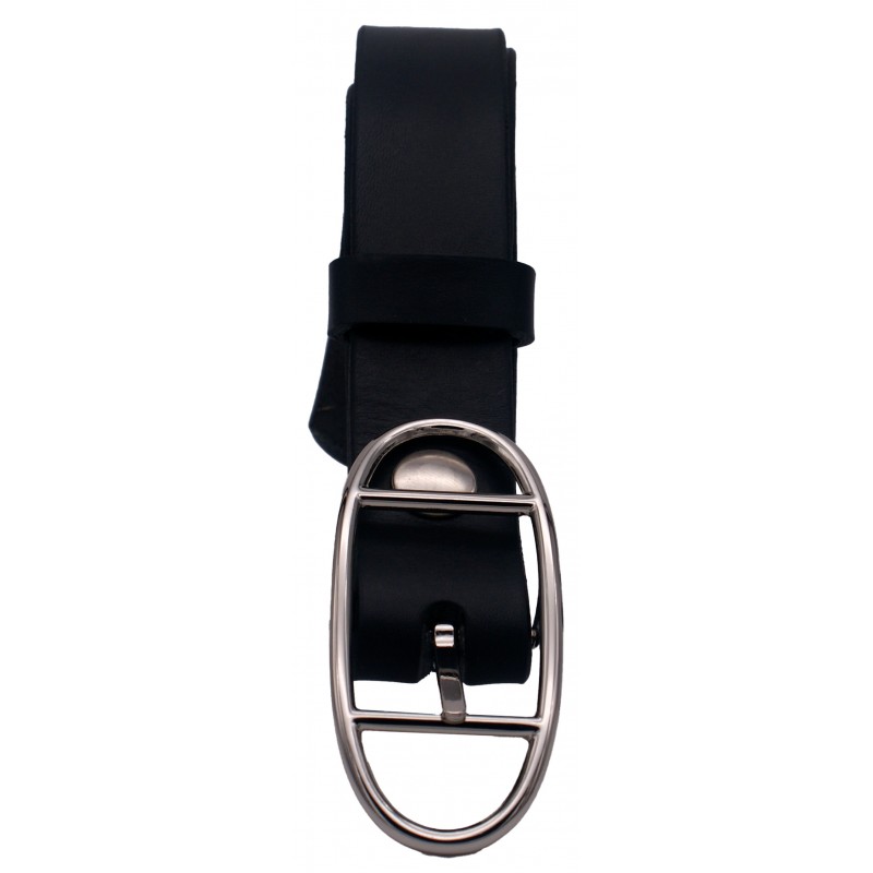 Ceinture noire classique 3 cm boucle double...